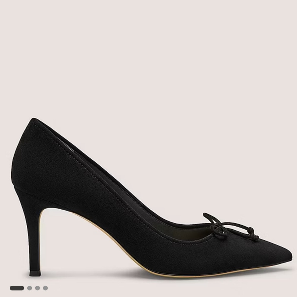 Stuart Weitzman Lilah Pump 75 in Black Suede